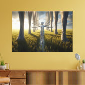 De verdeelde ziel in de oneindige oogst canvas afdruk (Insitu (Woonkamer))