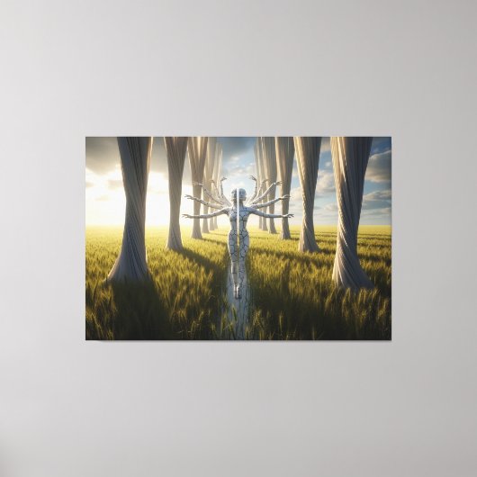 De verdeelde ziel in de oneindige oogst canvas afdruk (Voorkant)