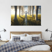 De verdeelde ziel in de oneindige oogst canvas afdruk (Insitu (Slaapkamer))