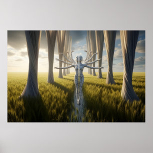 De verdeelde ziel in de oneindige oogst poster