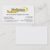 De Verdelers van Aero van media Visitekaartje (Voorkant / Achterkant)