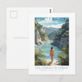 De Verdon Gorges - Poster - Afbeelding Briefkaart (Voorkant / Achterkant)