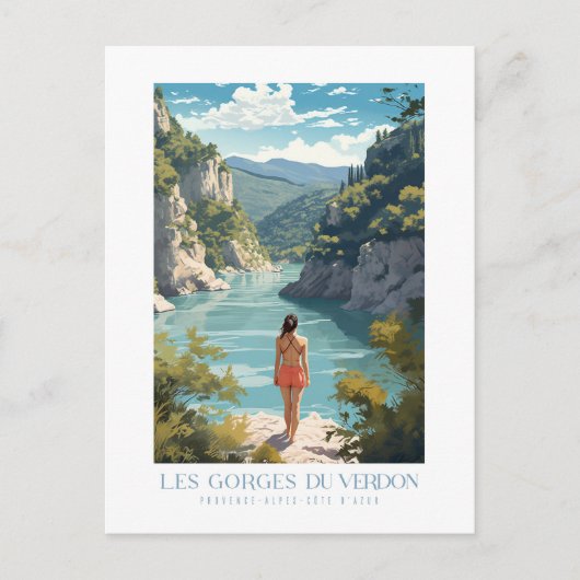 De Verdon Gorges - Poster - Afbeelding Briefkaart (Voorkant)