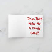 De verdraaide Ijsbeer van de Pepermunt Feestdagen Kaart (Binnen)