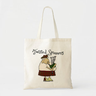 De verdraaide Spinner kilted schapentas Tote Bag