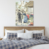 De verdrijving van de armen uit de sloppenwijken canvas afdruk (Insitu (Slaapkamer))