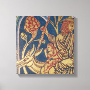 De Verduner Altar, detail van één paneelgrens Canvas Afdruk