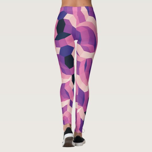 De verdwenen weg in roze en Paarse Leggings (Achterkant)