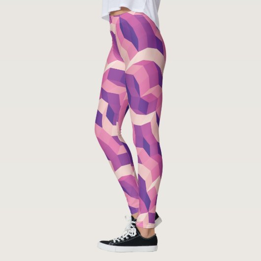 De verdwenen weg in roze en Paarse Leggings (Links)