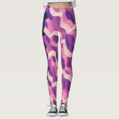 De verdwenen weg in roze en Paarse Leggings (Voorkant)