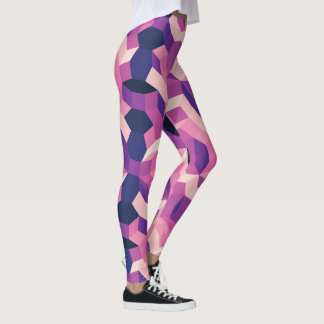 De verdwenen weg in roze en Paarse Leggings