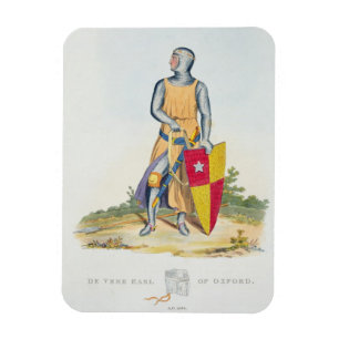 De Vere, Earl of Oxford, 1280, uit 'Ancient Armou' Magneet