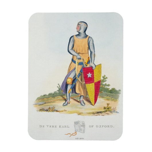 De Vere, Earl of Oxford, 1280, uit 'Ancient Armou' Magneet (Verticaal)