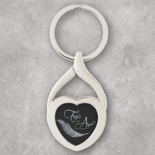 De veren lijken wanneer de Engelen dichtbij zijn Sleutelhanger