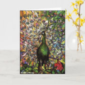 De Veren van de pauw Kaart (Gele Bloem)