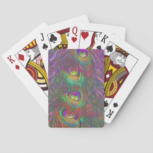 De veren van de Pauw van het Klatergoud van Pokerkaarten (Achterkant)