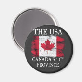 De Verenigde Staten, Canada's 11e Provincie Canada Magneet (Voorkant / Achterkant)