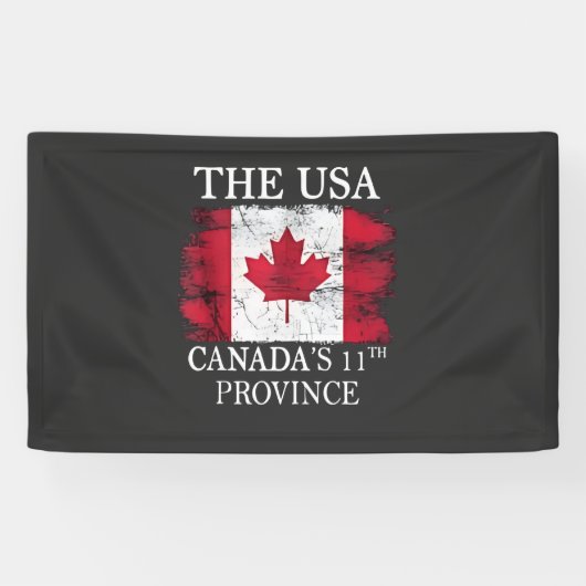 De Verenigde Staten, Canada's 11e Provincie Canada Spandoek (Horizontaal)