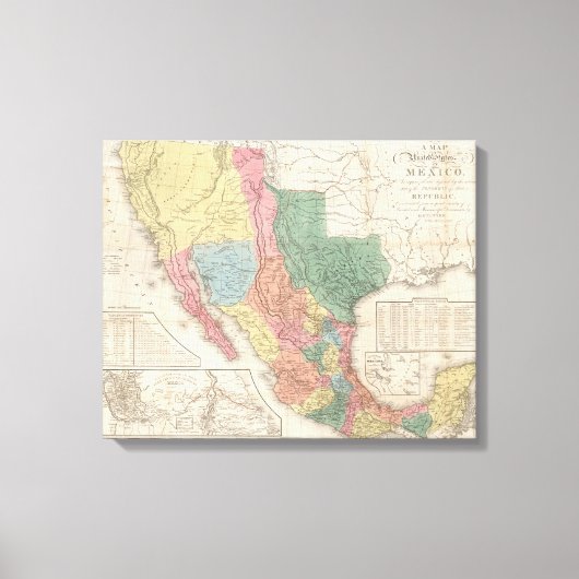 De Verenigde Staten en Mexico Canvas Afdruk (Voorkant)