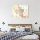 De Verenigde Staten en Mexico Canvas Afdruk (Insitu (Slaapkamer))