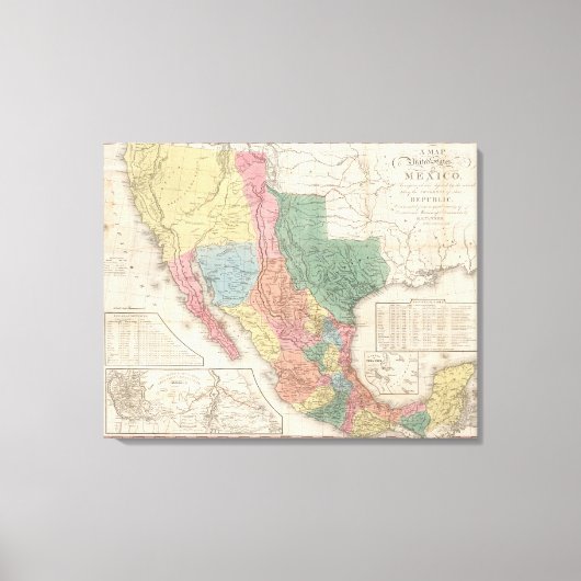 De Verenigde Staten en Mexico Canvas Afdruk (Voorkant)