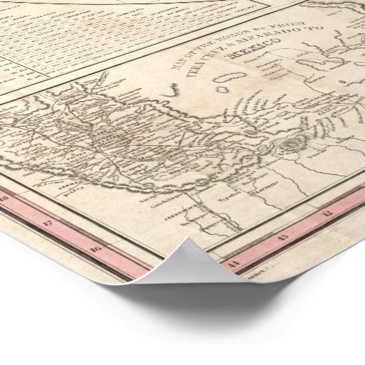 De Verenigde Staten en Mexico Poster (Hoek)