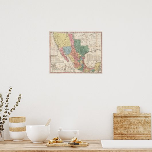 De Verenigde Staten en Mexico Poster (Keuken)