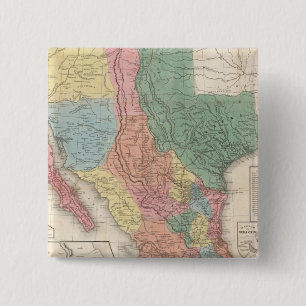 De Verenigde Staten en Mexico Vierkante Button 5,1 Cm