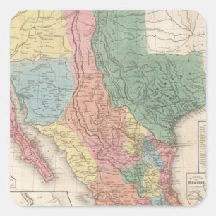 De Verenigde Staten en Mexico Vierkante Sticker