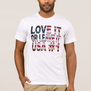 De Verenigde Staten houden ervan of laten het acht T-shirt