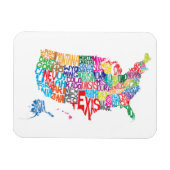 De Verenigde Staten in Names Magneet (Horizontaal)