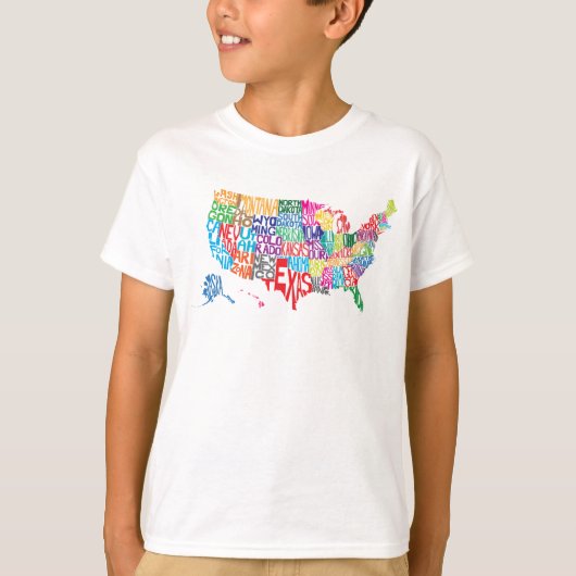 De Verenigde Staten in Names T-shirt (Voorkant)