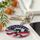 De Verenigde Staten van Amerika 59 politieauto Sleutelhanger (Zijkant)