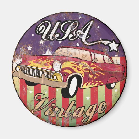 De Verenigde Staten van Amerika 59 vintage Magneet (Voorkant)