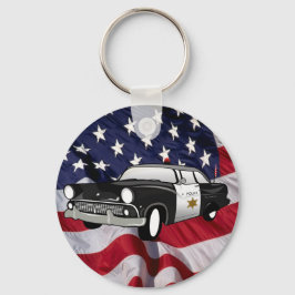 De Verenigde Staten van Amerika 59 vintage politie Sleutelhanger