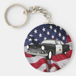 De Verenigde Staten van Amerika 59 vintage politie Sleutelhanger