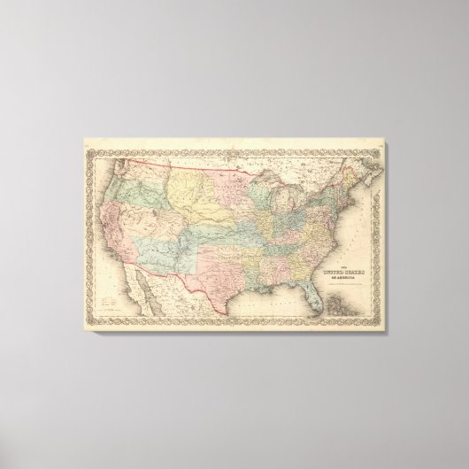 De Verenigde Staten van Amerika Canvas Afdruk (Voorkant)
