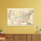 De Verenigde Staten van Amerika Canvas Afdruk (Insitu (Woonkamer))