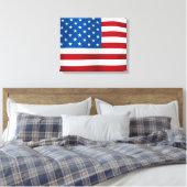 De Verenigde Staten van Amerika Canvas Afdruk (Insitu (Slaapkamer))