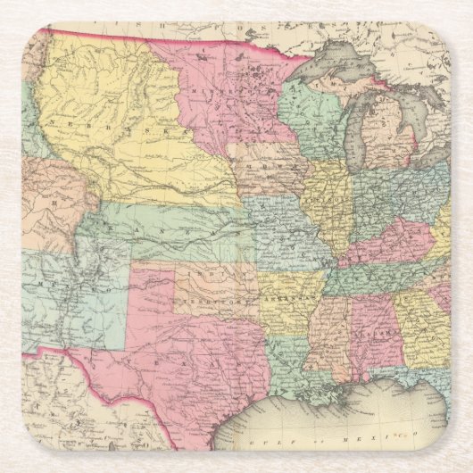 De Verenigde Staten van Amerika Kartonnen Onderzetters (Voorkant)