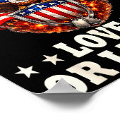 De verenigde staten van amerika liefde of verlaat poster (Hoek)