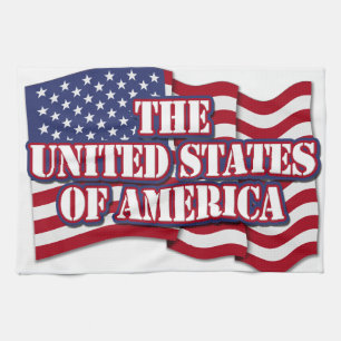 De Verenigde Staten van Amerika met Amerikaanse vl Theedoek