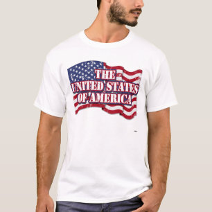 De Verenigde Staten van Amerika met noodlijdende v T-shirt