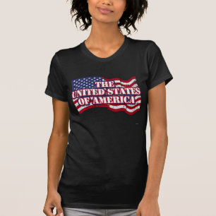 De Verenigde Staten van Amerika met noodlijdende v T-shirt