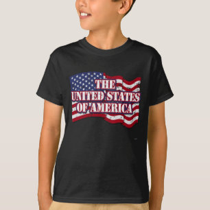 De Verenigde Staten van Amerika met noodlijdende v T-shirt