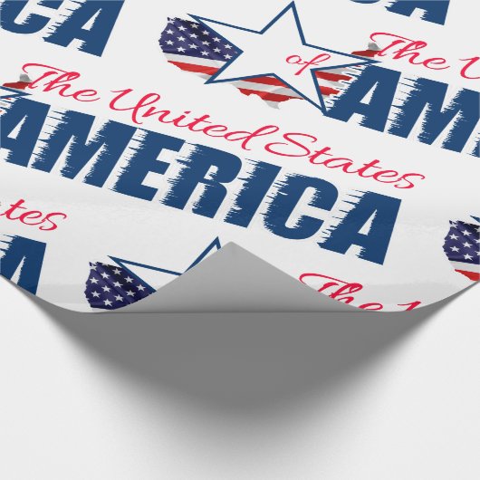 De Verenigde Staten van Amerika op 4 juli Cadeaupapier (Hoek)