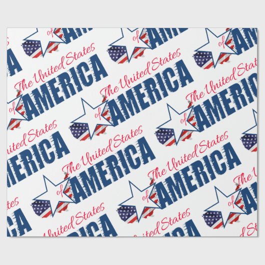 De Verenigde Staten van Amerika op 4 juli Cadeaupapier (Vlak)