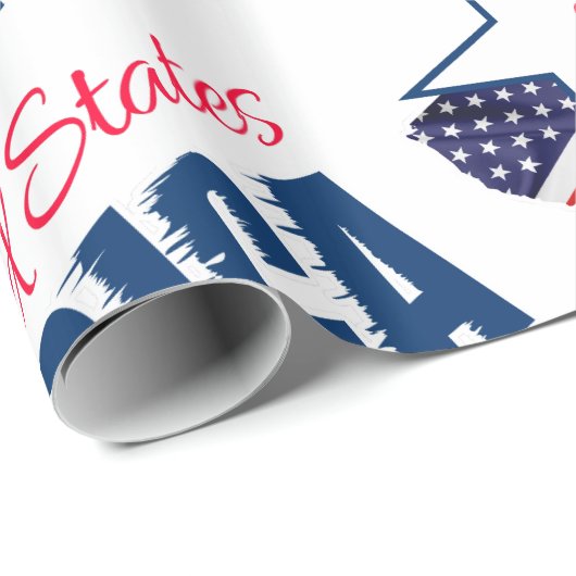 De Verenigde Staten van Amerika op 4 juli Cadeaupapier (Rol Hoek)