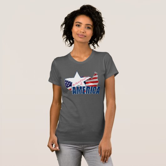 De Verenigde Staten van Amerika op 4 juli T-shirt (Voorkant volledig)