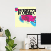 De Verenigde Staten van Amerika Poster (Thuiskantoor)